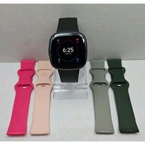 Fitbit Sense 2 FB521 Smartwatch Tested Works Heart Rate SpO2 Sleep - No Charger